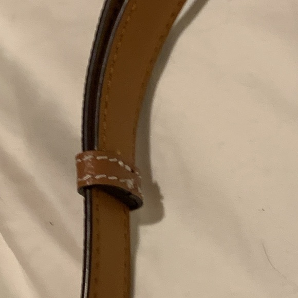 Brand new thin brown  sealed golden closure unique belt, size L, adjustable 30. main image 8
